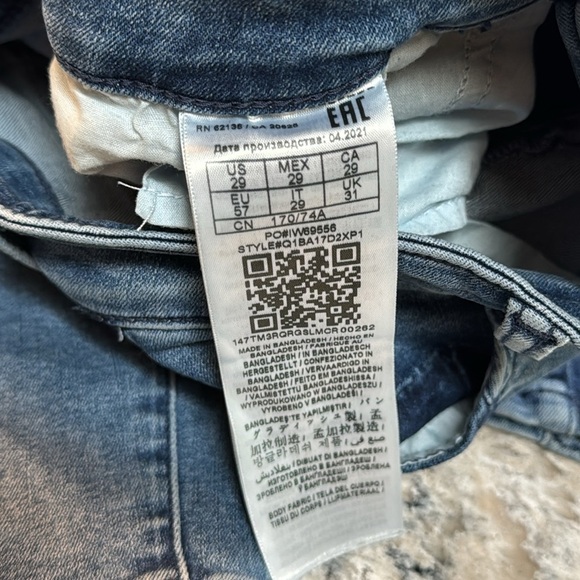 Guess | Vintage Two-Tone Colorblock High Waist Skinny Jeans Size 29 EUC 27 Long - Picture 11 of 14